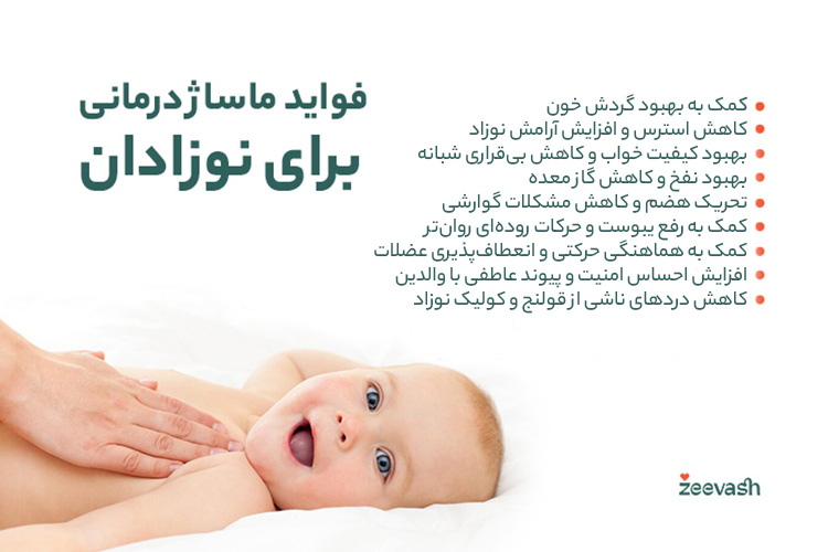 فواید ماساژ درمانی برای نوزادان